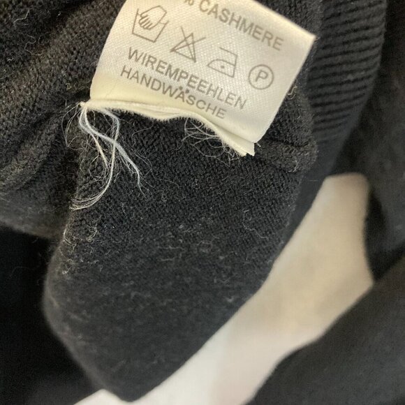 POLO GOLF Men's 100% Cashmere Sweater Mens XL Black V-Neck Preppy Vintage RARE - Picture 12 of 14